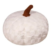 Vfedsrsge Halloween Pumpkin Pillow - Soft Plush Lamb Wool Filled, 3D Realistic, 25cm, Fall Farmhouse Decor, Cute Toy for Couch Bed, Gift for Kids Adults