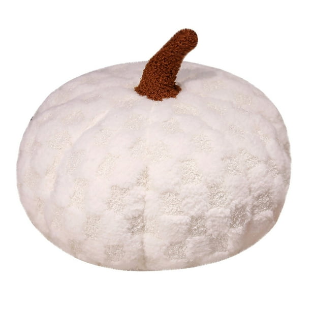 Almohada de calabaza | Peluche suave relleno de lana de cordero | Forma de calabaza realista en 3D | Decoración para el hogar y Halloween | 25 x 25 x 30 cm