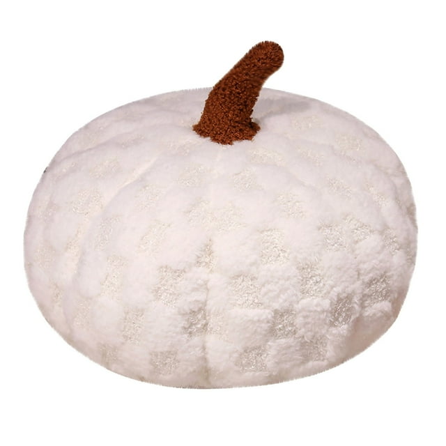 Cojín de Calabaza Relleno de Lana | Cojín Decorativo de 15 X 15 X 20 Cm para El Hogar, Decoración de Halloween y Regalo | Alfombra de Felpa Suave y Peluche