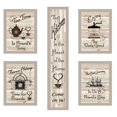 thumbnail image 1 of TrendyDecor4U "Collection d'Amitié de Cuisine" Vignette 5 Pcs par Millwork Engineering, Cadre Sable, 1 of 2