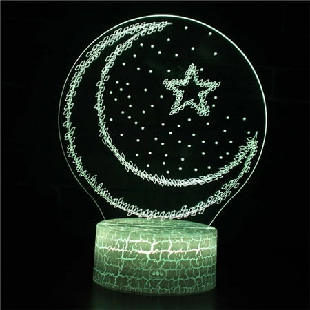 

LED Muslim Ramadan Decorative Lights 3D Night Light Durable Home Decoration