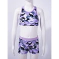thumbnail image 5 of YIZYIF Big & Little Girls 2Pcs Swimsuit Tankinis Set Swimming Tank Top with Boyshorts Bottoms Beach Vacation Bathing Suit A Camouflage Purple 14, 5 of 7