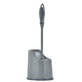 thumbnail image 5 of Superio Toilet Brush and Holder Set with Under Rim Lip Brush for Bathroom, Gray, 5 of 6