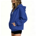 thumbnail image 4 of BFRGSIJ Full Zip Up Hoodie for Women Drawstring Hooded Sweatshirt Lightweight Casual Fall Winter Jacket with Pocket M, 4 of 5