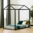 thumbnail image 4 of South Shore Sweedi House Bed, Twin Size, Matte Black, 4 of 8