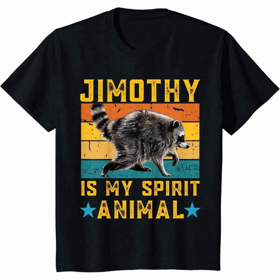 Jimothy Raccoon Is My Spirit Animal Raccoon Meme T-Shirt