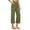 *Army Green, variant on VBVC Women's High Waisted Linen Blend Capri Pants , Wide Leg Cropped Palazzo Pants For Women , Ladies' Casual Summer Culottes with Pockets,Army Green,S-2XL