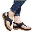 thumbnail image 4 of Bmisegm Hot Sandals Women Teen Slippers for Girls Beach Sandals Girls Sandals Women Sandals Platform Sandals Sandals Women Summer Black 5.5, 4 of 8