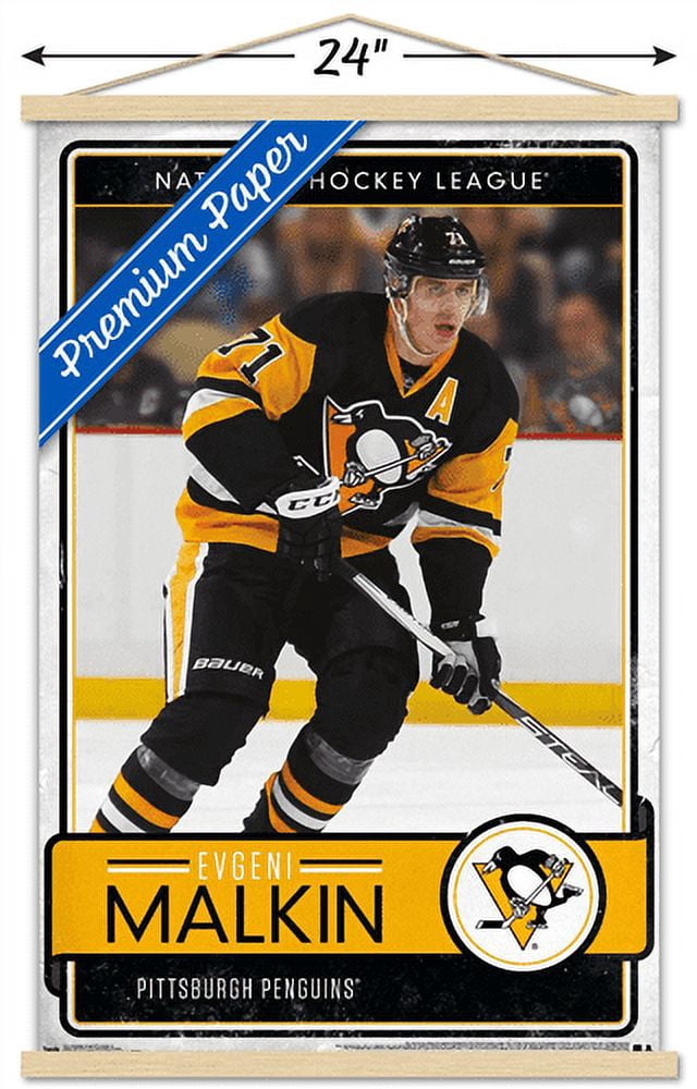 NHL Pittsburgh Penguins - Evgeni Malkin 16 Wall Poster with Wooden Magnetic Frame, 22.375" x 34"