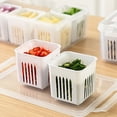 thumbnail image 2 of Decodeary Scallion Storage Box Convenient Storage For Fresh Scallions Ginger And Garlic Vegetable Fruit Fresh Boxes Plastic white 1Set, 2 of 6