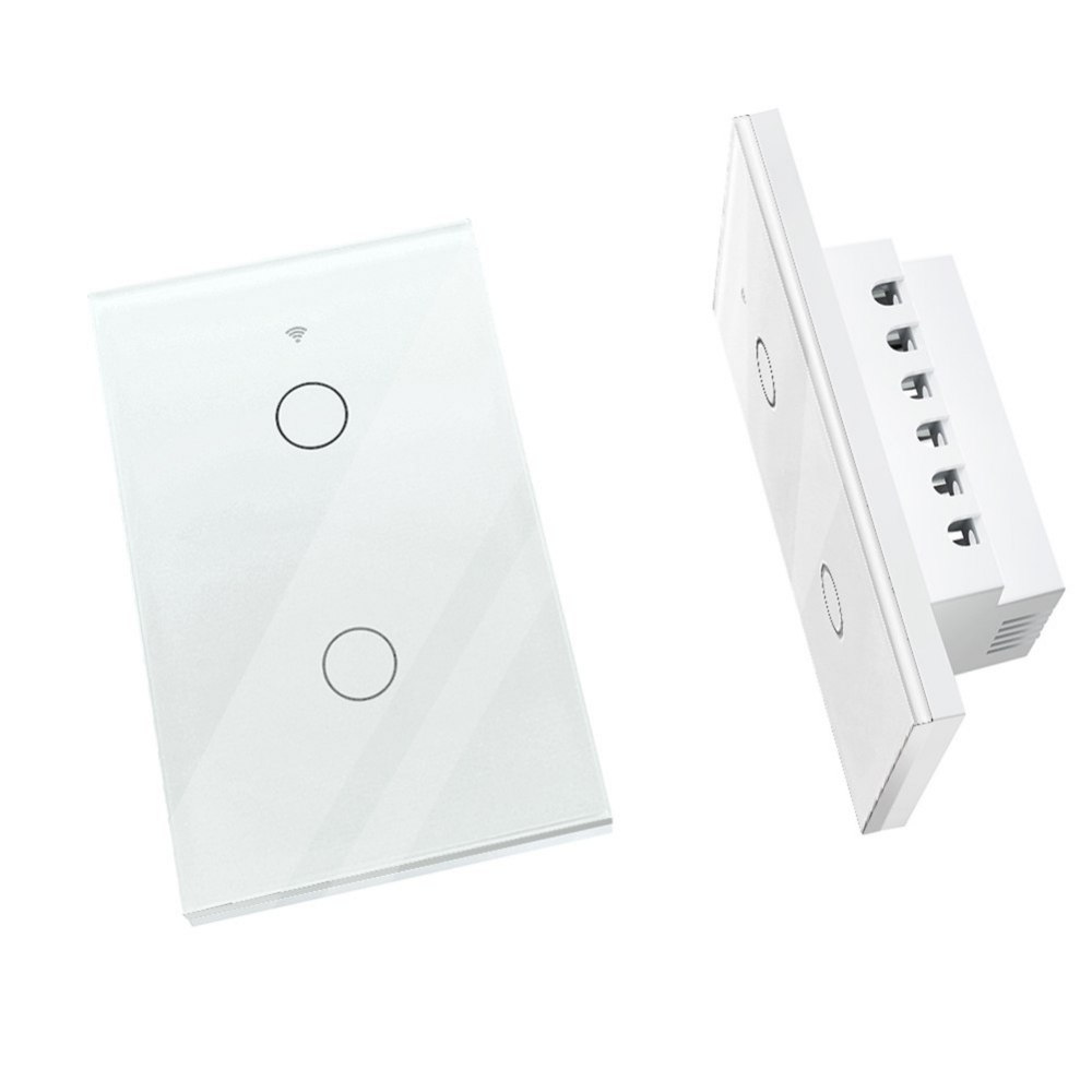 WiFi Smart Wall Touch Light Switch Glass Panel Wireless Remote Control