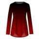 thumbnail image 4 of Mujeres Casual Gradiente Impreso Manga Larga Cuello Redondo Botones Irregular Pullover Blusa Tops Fridja fjkfkj1808, 4 of 5