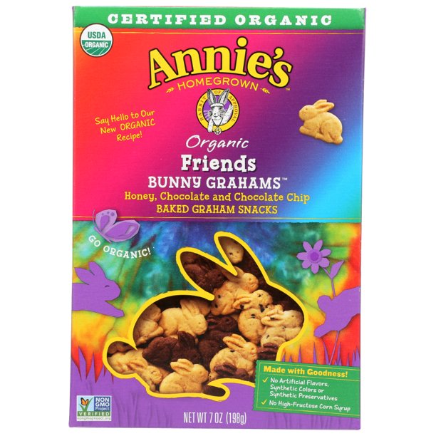 Annie'S Homegrown Bunny Grahams Honey Chocolate And Chocolate Chip, 7 Oz