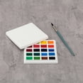 thumbnail image 5 of Creative Mark English Glazed Porcelain Palette , Sturdy Construction with 20 Deep Paint Wells for Color Mixing, Palette for Watercolor, Gouache & Oil Paints for Artists, Professionals, Students, 5 of 7