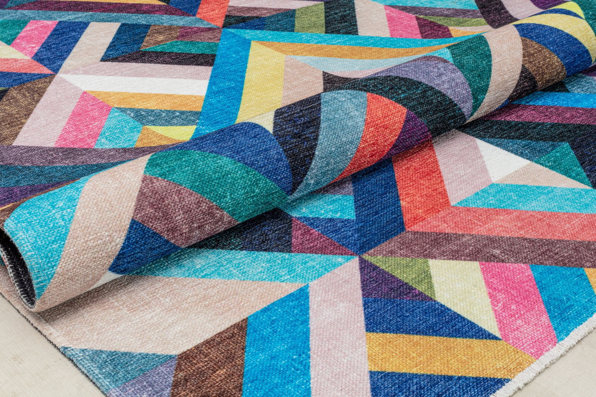 Elizabeth Sutton MI25A Bright Side Abstract Modern Multicolor Area Rug, 7'10"X10'0"