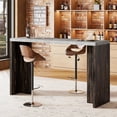 thumbnail image 4 of Garvee 63Inch Large Home Bar Unit, 2-Tier Mini Bar Table Height Pub Table with Footrest, Modern Coffee Bar Cabinet for Home Kitchen, Bistro, Dining Room, Living Room, 4 of 9