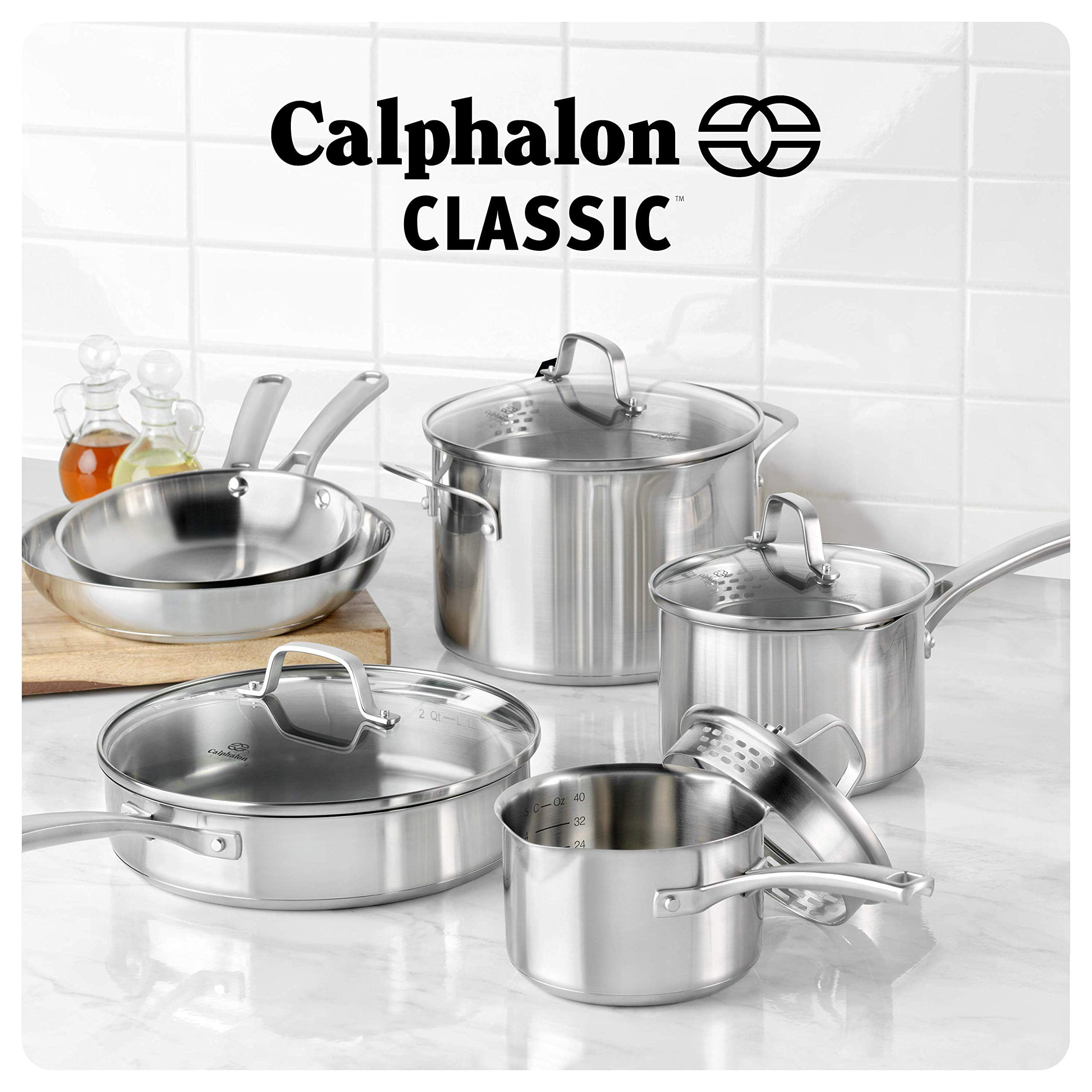Calphalon 10-Pc Nonstick Kitchen Cookware Set with Stay-Cool Handles (Open  Box)