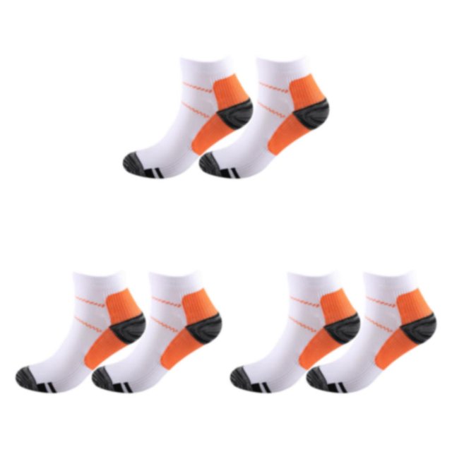 Sonducket 2 calcetines de compresión de mayor flexibilidad para deportes cómodos de usar calcetines tobilleros naranja S/M Type1 NO1