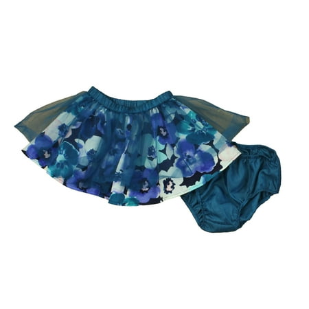 

Pre-owned Gymboree Girls Blue | Floral Skirt size: 3T