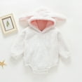 thumbnail image 3 of Girls Jumpsuit Baby Autumn Winter Long Sleeve Rabbit Ears Adorable Hooded Bodysuits Size 12 M-18 M, 3 of 3
