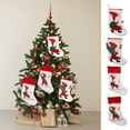 thumbnail image 3 of dajkiuy Christmas Socks Decorations 11inch Large Christmas Hanging Gifts Personalized Xmas Stockings Santa Claus Design Xmas Stocking for Family Holiday Christmas Party Decorations, 3 of 3