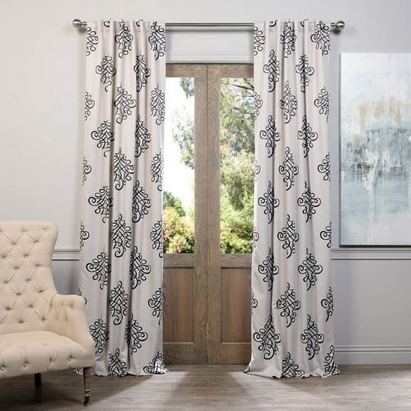 Exclusive Fabrics Tugra Printed Blackout Pole Pocket Curtain Panel