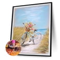 thumbnail image 2 of 5D diamante pintura campo bicicleta completo redondo Rhinestone DIY pared hogar decoraciones Tmvgtek decoración de arte en el hogar, 2 of 9
