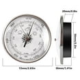 thumbnail image 2 of Barometer Thermometer Hygrometer: 3 PCS Analog Weather Station Clock Mechanical Gauge Set, 2.83in Dial Type Barometers for The Home, Kitchen, Fishing Boat, Baby Room, Office, Terrace (Silver), 2 of 7