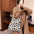 thumbnail image 4 of Plush Crossbody Handbag Ladies Animal Print Large Capacity Top-handle Totes Bag, 4 of 9