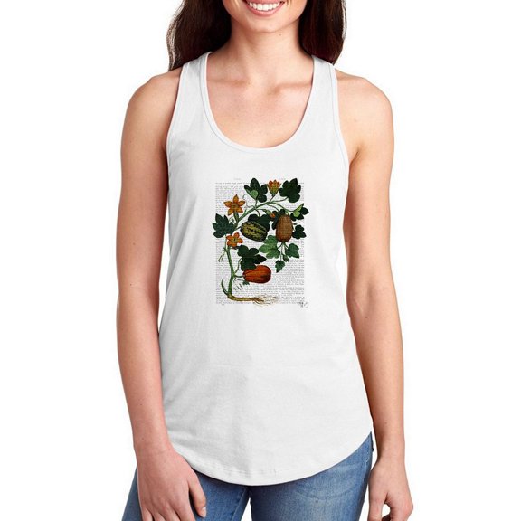 Squash Vine Racerback Tank Women -Fab Funky Designs, Female XX-Large
