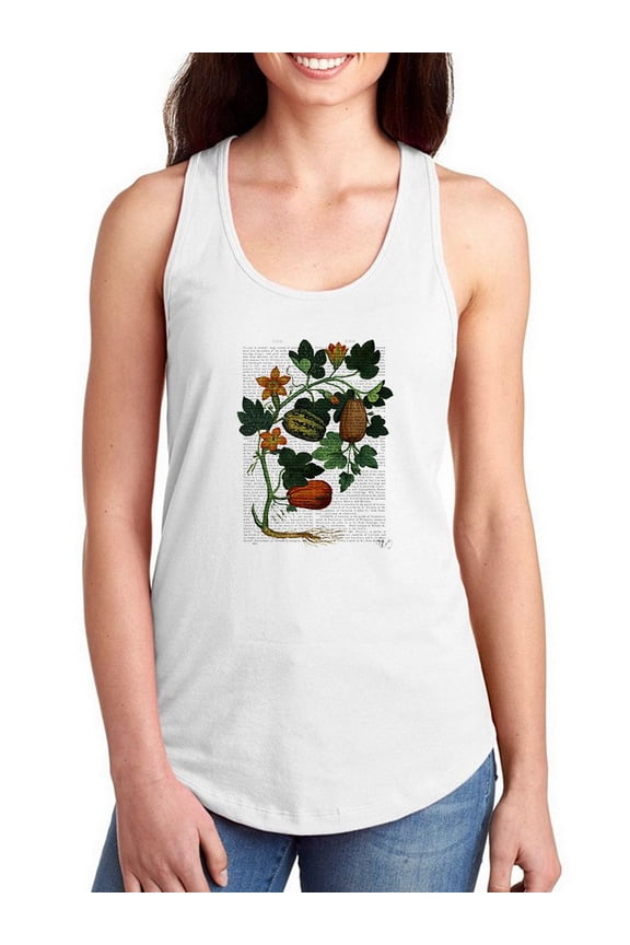 Squash Vine Racerback Tank Women -Fab Funky Designs, Female Large