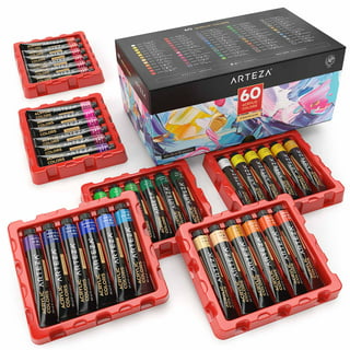 Arteza Acrylic Paint Markers Art Supply Set, Black Fine Nib - 12