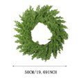 thumbnail image 3 of Tkrady Artificial Christmas Wreaths for Front 20inch, Green Garland Xmas Holiday Home Decor, 3 of 6