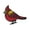Red Bird, variant on WIRESTER 2" x 2" (5.1cm x 5.1cm) Logo Sew Ironed On Badge Embroidery Applique Patch, DIY Vintage Embroidered Patches, for Hats, Jackets, Shirts, Vests and Jeans - Red Pembroke Welsh Corgi Dog