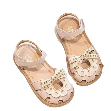 Ytdscs 1-13M Girl s Rubber Sandals Soft Closed Toe Outdoor Beach Shoes Summer Sport Oft Bottom Shoes for (Toddler/Little Kid/Big Kid)