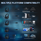 thumbnail image 3 of Gaming Headset para PC, PS5, PS4, Xbox Series X/S, Xbox One, Switch, Mac, Auriculares Xbox con Micrófono con , Auriculares Supraaurales con Cable para Juegos con Luz LED y Sonido Surround 7.1, Negro, 3 of 8