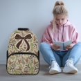 thumbnail image 1 of KEIAHUAN Brown Camo Bow Kids School Backpack, Breathable Mesh Padded Straps Daypack, Large Capacity 17 Inch Bookbag Fits 14 Inch Laptop, Smooth Zipper Bag for Boys Girls Ages 6-14 Daily Campus Use, 1 of 4