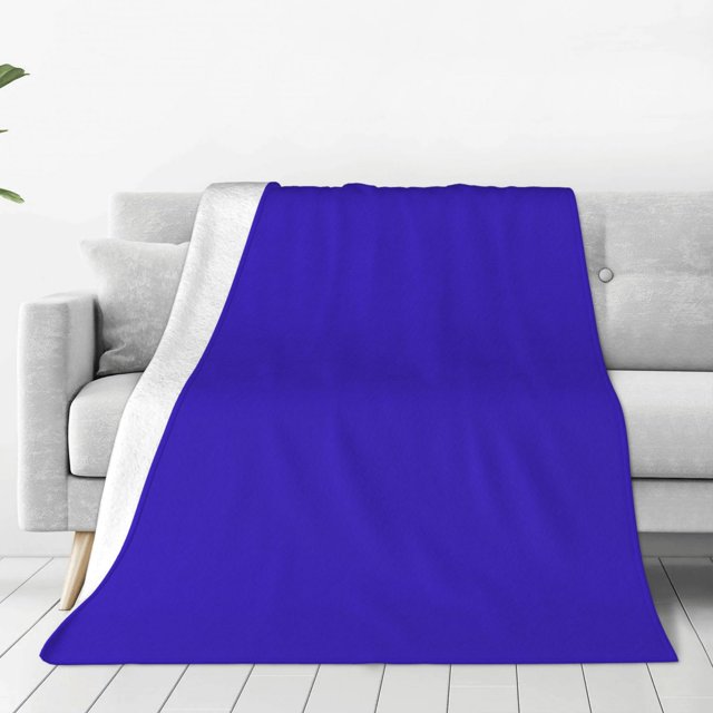 Balery Darkblue Manta de Felpa Suave y Acogedora – Cobija de Franela Aterciopelada para Cama, Lavable y Cálida para Sofá, Mascotas, Transpirable-40"x30"