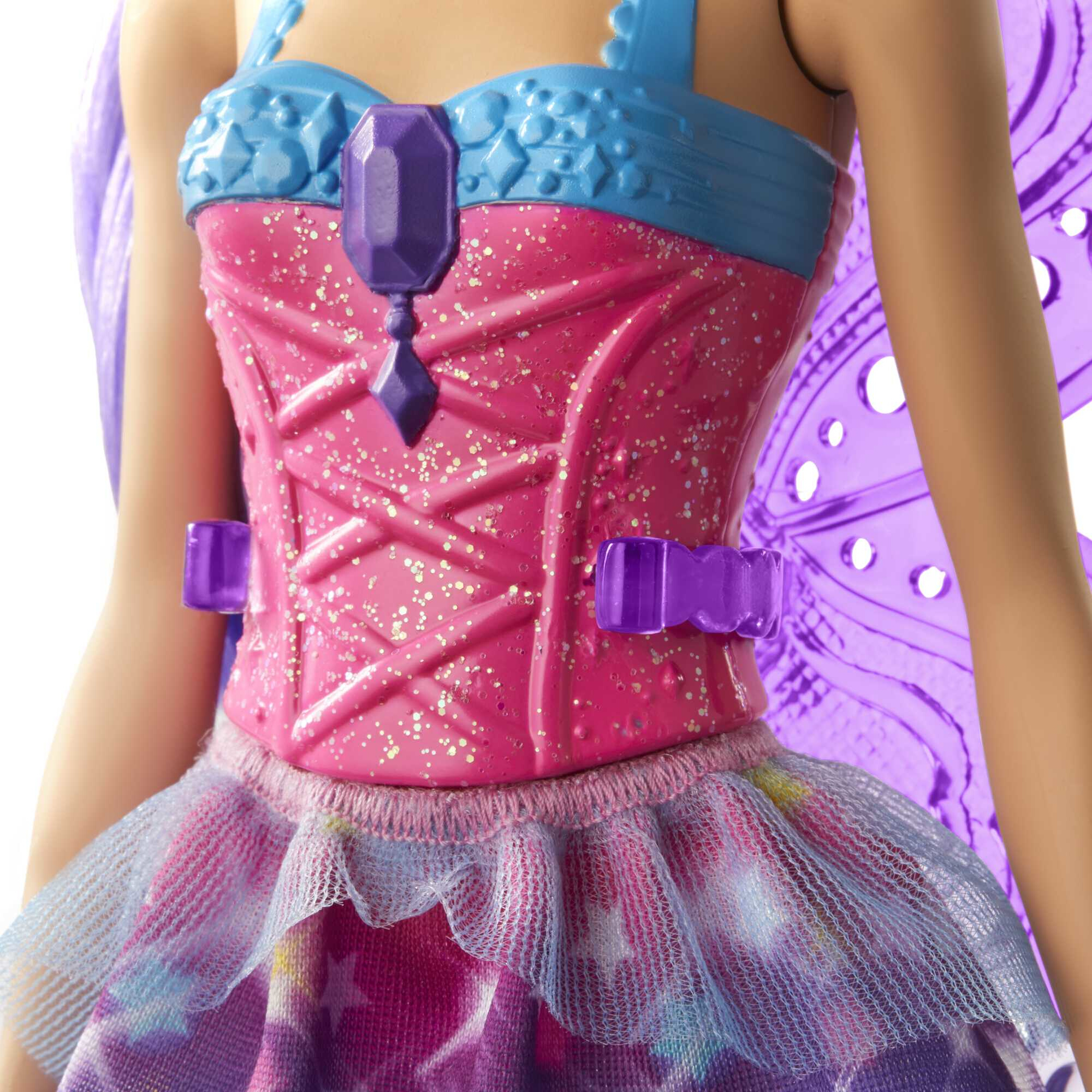Barbie Dreamtopia Fairy Doll with Purple Hair, Removable Wings & Tiara Accessory - image 4 of 6