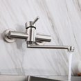thumbnail image 5 of Kitchen Mixer Tap Kitchen Sink Faucet 360 Swivel Stainless Steel Cold and Hot Wall Mounted Mixer Tap-hhny, 5 of 5