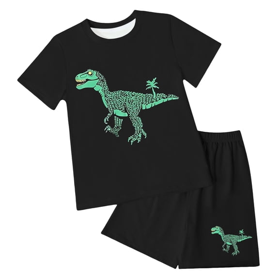 Caqnni Baby Boy Girls Toddler Summer Outfit Waffle Striped Short Sleeve T-shirt Elastic Waist Shorts 2 Piece Short Set Summer Pjs Pajamas & Dailywear Set 2-3 Years,Green