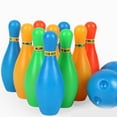 thumbnail image 1 of 12Pcs/Set Kids Solid Color Pins Balls Bowling Game Indoor Sport Development Toy, 1 of 6