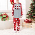 thumbnail image 4 of Odeerbi Christmas Pajamas for Family Holiday Long Sleeve Family Christmas Pajamas Matching Sets Kids Casual Printed Top Pants Outfits Loungewear Two-Piece Sleepwear Xmas PJs Set Red, 4 of 5