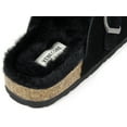 thumbnail image 6 of VENECORE Erica Women's Cork Footbed Clogs Genuine Soft Suede Faux Fur Lined Comfort Mule Slide Shoes, Black, US 9M, 6 of 15