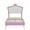 Pink, variant on Bellemave Twin Size Upholstered LED Bed Frame, Princess Platform Bed with Crown Headboard, Pink Cute Girls Full Beds with Wooden Slats Support, No Box Spring Needed-Pink