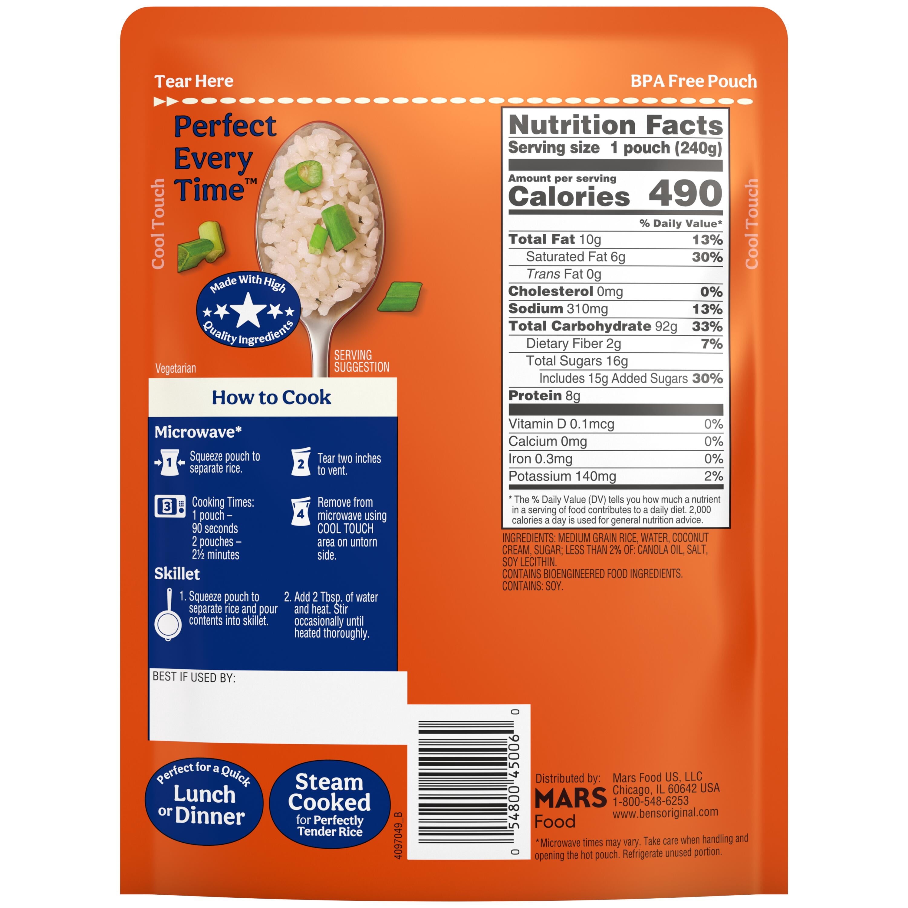 (2 pack) Ben's Original Coconut Sticky Rice Ready Rice