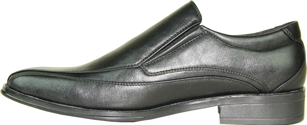 Bravo Men Dress Shoe Milano-7 Classic Loafer with Double Runner Square Toe Male Adult Black 8.5M - image 5 of 7