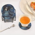 thumbnail image 5 of Dog Starry Sky 6 Pcs Drink Coasters with Holder Absorbent Coasters Woven Coasters for Drinks Table Desk Protection Home Decor, 5 of 7