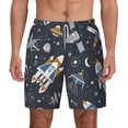 thumbnail image 2 of Picia Space Cars pattern Mens Swim Trunks with Compression Liner Stretch Beach Shorts Quick Dry with Zipper Pockets No-Chafing Board Shorts-3X-Large, 2 of 9