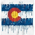 thumbnail image 2 of Colorado State Flag Dripping Paint CO Plus Size Crewneck Graphic Tee Shirt Brisco Brands 2X, 2 of 4